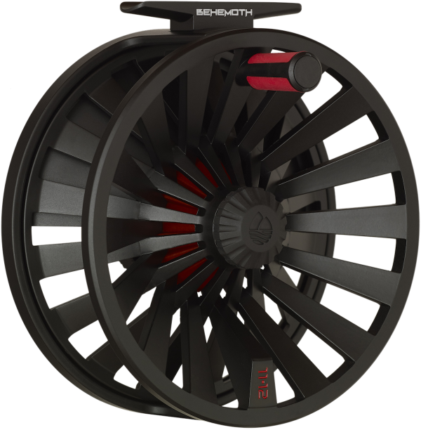 Behemoth Fly Reel Black Front Behemoth Fly Reel Black Front